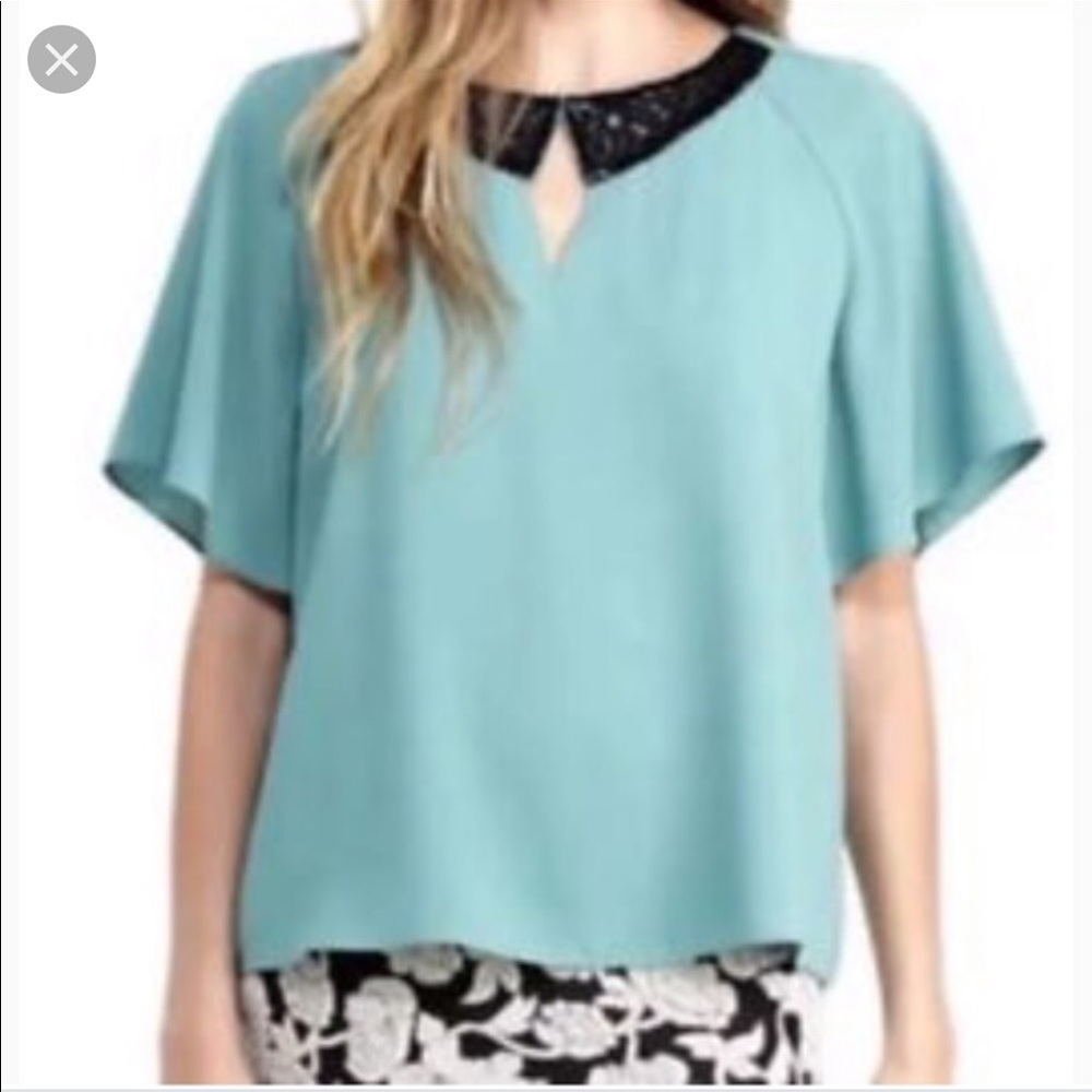 Rachel Roy | Sequin Collar Keyhole Blouse